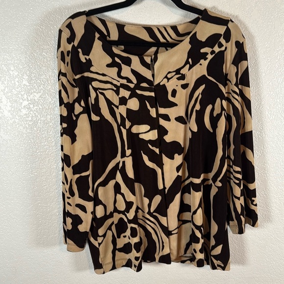 Chico's Black and Tan Patterned Cardigan - Picture 1 of 6